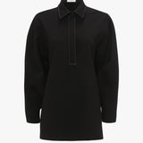 Victoria Beckham - Waistcoat Detail Ponti Top In Black