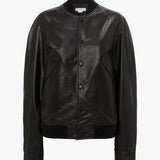 Victoria Beckham - Leather Varsity Jacket In Black