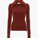 Victoria Beckham - Double Collared Jumper In Russet