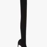 Victoria Beckham - Peep Toe Stretch Jersey Boot In Black