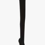 Victoria Beckham - Peep Toe Stretch Jersey Boot In Black