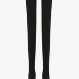 Victoria Beckham - Peep Toe Stretch Jersey Boot In Black