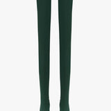 Victoria Beckham - Over The Knee Open Toe Boot In Dark Green