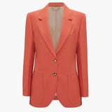 Victoria Beckham - Patch Pocket Jacket In Papaya