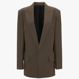 Victoria Beckham - Peak Lapel Jacket In Oregano