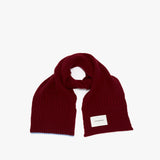 Victoria Beckham - Exclusive Logo Patch Scarf In Burgundy