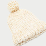 Roeffler Randall - Ava Cream Knit Pompom Hat