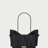 Roeffler Randall - Valerie Black Moiré Bow Clutch