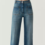 Victoria Beckham - Exclusive Alina High Waisted Stretch Jean In Mid Blue