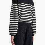 Khaite - Viola Sweater in Midnight and Glaze Stripe