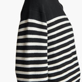 Khaite - Viola Sweater in Midnight and Glaze Stripe