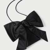 Roeffler Randall - Violet Black Satin Bow Crossbody