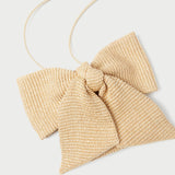 Roeffler Randall - Violet Natural Straw Bow Crossbody