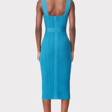 Herve Leger - RIBBED POINTELLE MIDI DRESS