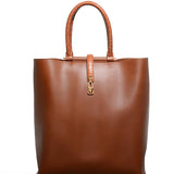 GABRIELA HEARST - Vevers Tote Bag in Cognac Leather with Crocodile Leather Handle