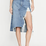 FRAME - Deconstructed Fray Hem Skirt -- Salem