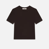 FRAME - The Rib Baby Tee -- Espresso