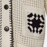 FRAME - Crochet Pocket Cardi -- Navy Multi