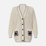 FRAME - Crochet Pocket Cardi -- Navy Multi