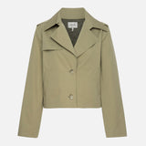 FRAME - Short Trench Jacket -- Khaki