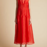 Khaite - Wes Dress in Fire Red