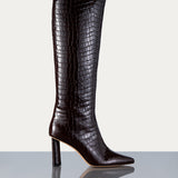 FRAME - Odette Boot -- Espresso Croc