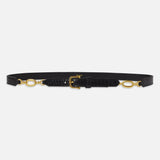 FRAME - Jewelry Detail Belt -- Black Croc