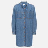 FRAME - Double Pocket Shirt Dress -- Boy Blue