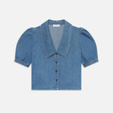 FRAME - Denim Sailor Blouse -- Starlet