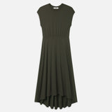 FRAME - Handkerchief Hem Jersey Dress -- Rich Military