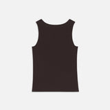 FRAME - Deep V Tank -- Chocolate Brown