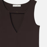 FRAME - Deep V Tank -- Chocolate Brown