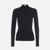 FRAME - Lurex Turtleneck Top -- Black