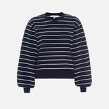 FRAME - Blouson Sleeve Sweatshirt -- Navy Multi