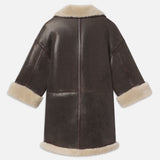 FRAME - Shearling Cocoon Coat -- Cardamom