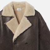 FRAME - Shearling Cocoon Coat -- Cardamom