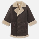 FRAME - Shearling Cocoon Coat -- Cardamom