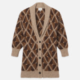 FRAME - Grandfather Shawl Cardi -- Cream Multi