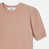 FRAME - Pointelle Puff Sleeve Sweater -- Peony