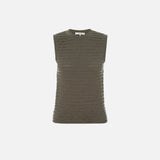 FRAME - Smocked Sleeveless Sweater -- Sage