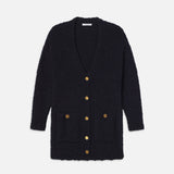 FRAME - Boyfriend Boucle Cardi -- Navy