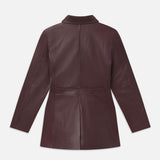 FRAME - Leather Safari Jacket -- Wine