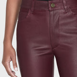 FRAME - Leather Le Crop Mini Boot -- Wine