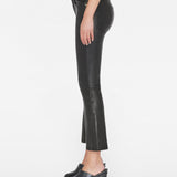 FRAME - Leather Le Crop Mini Boot -- Washed Black