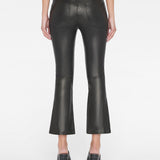 FRAME - Leather Le Crop Mini Boot -- Washed Black