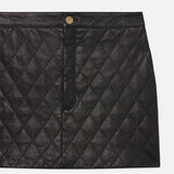 FRAME - Quilted Leather Skirt -- Black