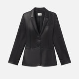 FRAME - The Femme Leather Blazer -- Black