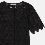 FRAME - The Lace Button Front Dress -- Black