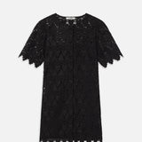 FRAME - The Lace Button Front Dress -- Black