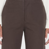 FRAME - Le Jane Crop Trouser -- Chocolate Brown